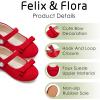 imageFelix ampamp Flora Toddler Little Girls Dress Shoes  Flower Girls Mary Jane Flats Ballet Shoes Party WeddingBf21red