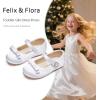 imageFelix ampamp Flora Toddler Little Girls Dress Shoes  Flower Girls Mary Jane Flats Ballet Shoes Party WeddingBf21s White
