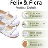 imageFelix ampamp Flora Toddler Little Girls Dress Shoes  Flower Girls Mary Jane Flats Ballet Shoes Party WeddingBf21s White