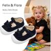 imageFelix ampamp Flora Soft Sole Baby Dress Shoes  Infant Baby Walking Shoes Moccasinss Rubber Sole Crib ShoesByb03black