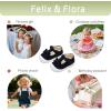 imageFelix ampamp Flora Soft Sole Baby Dress Shoes  Infant Baby Walking Shoes Moccasinss Rubber Sole Crib ShoesByb03black
