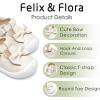 imageFelix ampamp Flora Soft Sole Baby Dress Shoes  Infant Baby Walking Shoes Moccasinss Rubber Sole Crib ShoesByb03fl Beige