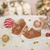 imageFelix ampamp Flora Soft Sole Baby Dress Shoes  Infant Baby Walking Shoes Moccasinss Rubber Sole Crib ShoesByb03fl Brown