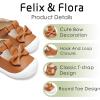 imageFelix ampamp Flora Soft Sole Baby Dress Shoes  Infant Baby Walking Shoes Moccasinss Rubber Sole Crib ShoesByb03fl Brown