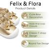 imageFelix ampamp Flora Soft Sole Baby Dress Shoes  Infant Baby Walking Shoes Moccasinss Rubber Sole Crib ShoesByb03fl Gold