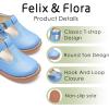 imageFelix ampamp Flora Toddler Little Girl Mary Jane Dress Shoes  Ballet Flats for Easter Flower Girl Party School ShoesB348blue