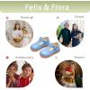 imageFelix ampamp Flora Toddler Little Girl Mary Jane Dress Shoes  Ballet Flats for Easter Flower Girl Party School ShoesB348blue