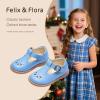 imageFelix ampamp Flora Toddler Little Girl Mary Jane Dress Shoes  Ballet Flats for Girl Party School ShoesB366blue