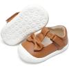 imageFelix ampamp Flora Soft Sole Baby Dress Shoes  Infant Baby Walking Shoes Moccasinss Rubber Sole Crib ShoesByb03fl Brown