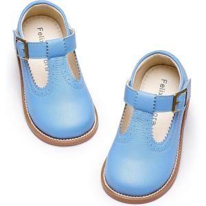 imageFelix ampamp Flora Toddler Little Girl Mary Jane Dress Shoes  Ballet Flats for Easter Flower Girl Party School ShoesB348blue