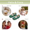 imageFelix ampamp Flora Girls Toddler Little Ballet Shoes  Flower Girls Mary Jane Flats Dress Shoes Party WeddingBf10dark Green