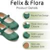 imageFelix ampamp Flora Girls Toddler Little Ballet Shoes  Flower Girls Mary Jane Flats Dress Shoes Party WeddingBf10dark Green