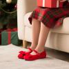 imageFelix ampamp Flora Girls Toddler Little Ballet Shoes  Flower Girls Mary Jane Flats Dress Shoes Party WeddingBf16red