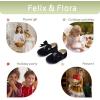 imageFelix ampamp Flora Toddler Flower Girl Dress Shoes  Girl Ballet Flats Party School Shoes WeddingB821velvet Black