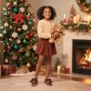 imageFelix ampamp Flora Toddler Flower Girl Dress Shoes  Girl Ballet Flats Party School Shoes WeddingB821velvet Brown
