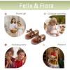 imageFelix ampamp Flora Toddler Flower Girl Dress Shoes  Girl Ballet Flats Party School Shoes WeddingB821velvet Brown