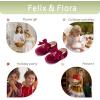 imageFelix ampamp Flora Toddler Flower Girl Dress Shoes  Girl Ballet Flats Party School Shoes WeddingB821velvet Burgundy