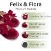 imageFelix ampamp Flora Toddler Flower Girl Dress Shoes  Girl Ballet Flats Party School Shoes WeddingB821velvet Burgundy