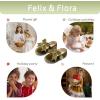 imageFelix ampamp Flora Toddler Flower Girl Dress Shoes  Girl Ballet Flats Party School Shoes WeddingB821velvet Green