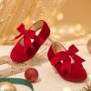 imageFelix ampamp Flora Toddler Flower Girl Dress Shoes  Girl Ballet Flats Party School Shoes WeddingB821velvet Red