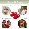 imageFelix ampamp Flora Toddler Flower Girl Dress Shoes  Girl Ballet Flats Party School Shoes WeddingB821velvet Red