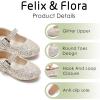 imageFelix ampamp Flora Toddler Flower Girl Dress Shoes  Girl Ballet Flats Party School Shoes WeddingBf20glitter Gold