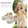 imageFelix ampamp Flora Toddler Flower Girl Dress Shoes  Girl Ballet Flats Party School Shoes WeddingBf20glitter Gold