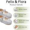 imageFelix ampamp Flora Toddler Flower Girl Dress Shoes  Girl Ballet Flats Party School Shoes WeddingBf20glitter Silver