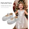 imageFelix ampamp Flora Toddler Flower Girl Dress Shoes  Girl Ballet Flats Party School Shoes WeddingBf20glitter Silver