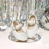 imageFelix ampamp Flora Toddler Flower Girl Dress Shoes  Girl Ballet Flats Party School Shoes WeddingBf20glitter White
