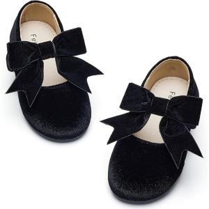 imageFelix ampamp Flora Toddler Flower Girl Dress Shoes  Girl Ballet Flats Party School Shoes WeddingB821velvet Black