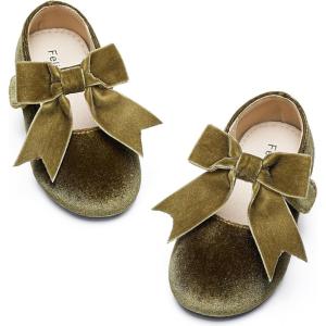 imageFelix ampamp Flora Toddler Flower Girl Dress Shoes  Girl Ballet Flats Party School Shoes WeddingB821velvet Green