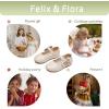 imageFelix ampamp Flora Toddler Flower Girl Dress Shoes  Baby Girl Ballet Mary Jane Flats for Party School WeddingB888fl Beige