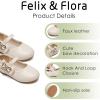 imageFelix ampamp Flora Toddler Flower Girl Dress Shoes  Baby Girl Ballet Mary Jane Flats for Party School WeddingB888fl Beige