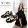 imageFelix ampamp Flora Toddler Flower Girl Dress Shoes  Baby Girl Ballet Mary Jane Flats for Party School WeddingB888pl Black