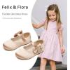 imageFelix ampamp Flora Toddler Flower Girl Dress Shoes  Baby Girl Ballet Mary Jane Flats for Party School WeddingB888s Dark Nude