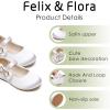 imageFelix ampamp Flora Toddler Flower Girl Dress Shoes  Baby Girl Ballet Mary Jane Flats for Party School WeddingB888s White