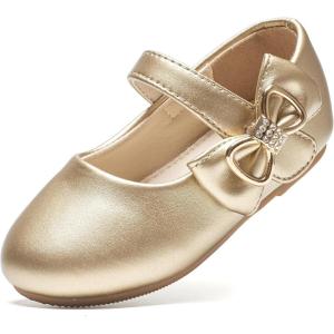 imageFelix ampamp Flora Toddler Flower Girl Dress Shoes  Baby Girl Ballet Mary Jane Flats for Party School WeddingB888fl Gold