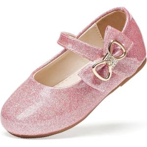 imageFelix ampamp Flora Toddler Flower Girl Dress Shoes  Baby Girl Ballet Mary Jane Flats for Party School WeddingB888glitter Pink