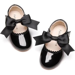 imageFelix ampamp Flora Toddler Flower Girl Dress Shoes  Baby Girl Ballet Mary Jane Flats for Party School WeddingB890black