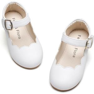 imageFelix ampamp Flora Toddler Flower Girl Dress Shoes  Baby Girl Ballet Mary Jane Flats for Party School WeddingB902white
