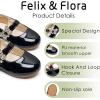 imageFelix ampamp Flora Girls Toddler Little Ballet Shoes  Flower Girls Mary Jane Flats Dress Shoes Party WeddingBf23pl Black