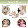 imageFelix ampamp Flora Girls Toddler Little Ballet Shoes  Flower Girls Mary Jane Flats Dress Shoes Party WeddingBf23pl Nude