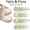 imageFelix ampamp Flora Girls Toddler Little Ballet Shoes  Flower Girls Mary Jane Flats Dress Shoes Party WeddingBf23pl Nude