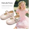 imageFelix ampamp Flora Girls Toddler Little Ballet Shoes  Flower Girls Mary Jane Flats Dress Shoes Party WeddingBf23pl Nude