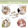 imageFelix ampamp Flora Girls Toddler Little Ballet Shoes  Flower Girls Mary Jane Flats Dress Shoes Party WeddingBf23pl White