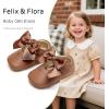 imageFelix ampamp Flora Baby Dress Shoes  Infant Baby Girls Mary Jane Flats Moccasinss Soft Sole Walking Crib ShoesBn34fl Brown