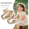 imageFelix ampamp Flora Baby Dress Shoes  Infant Baby Girls Mary Jane Flats Moccasinss Soft Sole Walking Crib ShoesBn34fl Gold