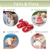 imageFelix ampamp Flora Baby Dress Shoes  Infant Baby Girls Mary Jane Flats Moccasinss Soft Sole Walking Crib ShoesBn34red