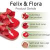 imageFelix ampamp Flora Baby Dress Shoes  Infant Baby Girls Mary Jane Flats Moccasinss Soft Sole Walking Crib ShoesBn34red